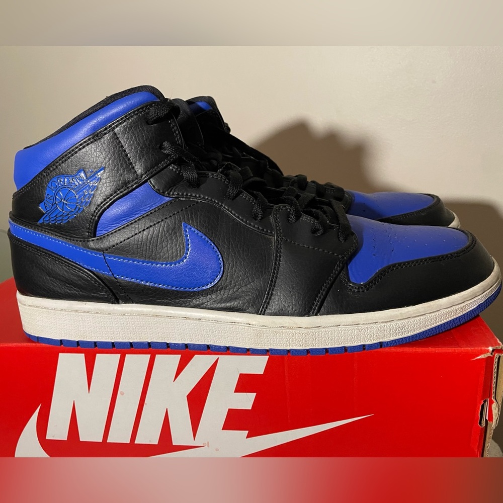 Black/Royal Mid 1 size 15
